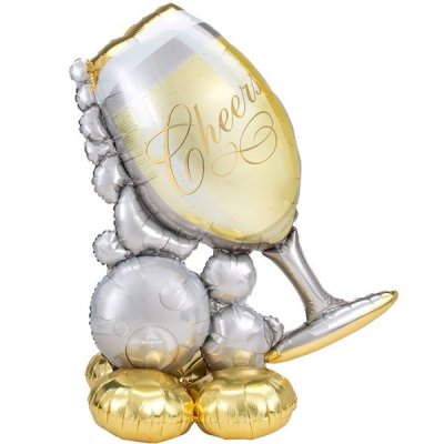 Airloonz - 129cm - Bubbly Wine Glass
