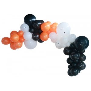 Ballongbåge - Halloween - Svart/Vit/Orange Ballongbåge - Halloween - Svart/Vit/Orange