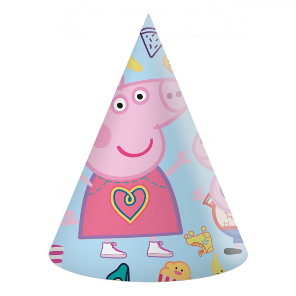 Partyhattar – Greta Gris – 6-pack – Greta Gris-kalas