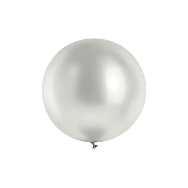Ballong - Glossy - Silver - 60 cm