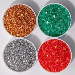 Ätbart glitter - Jul - Röd, Grön, Guld, Silver - 120 g - PME Ätbart glitter - Jul - Röd, Grön, Guld, Silver - 120 g - PME