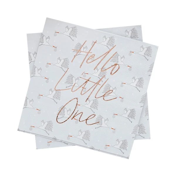 Servetter - Stork - Hello Little One - 20-pack