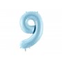 Sifferballong 0-9, pastellbl� 86cm