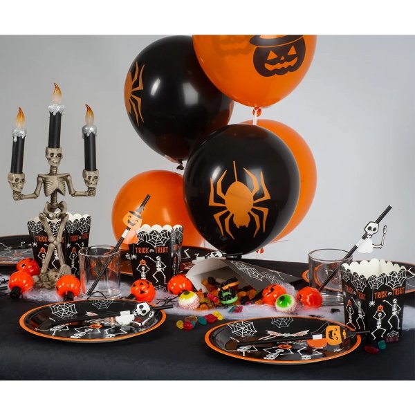 Papptallrikar - Skelett - 8-pack - 23 cm