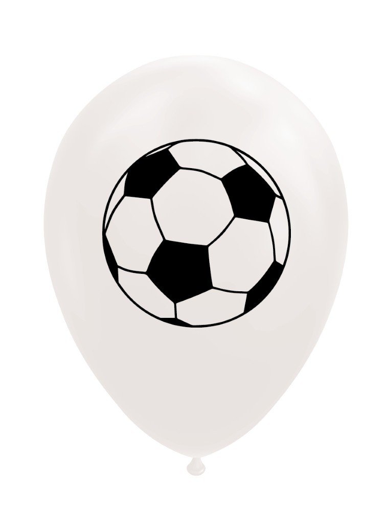 Ballonger - Fotboll - Vit - 30 cm - 8 st