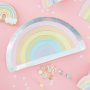 Papptallrikar - Rainbow - Pastel party - 8-pack