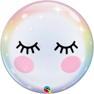 Folieballong - Sleeping eyes - Pastell