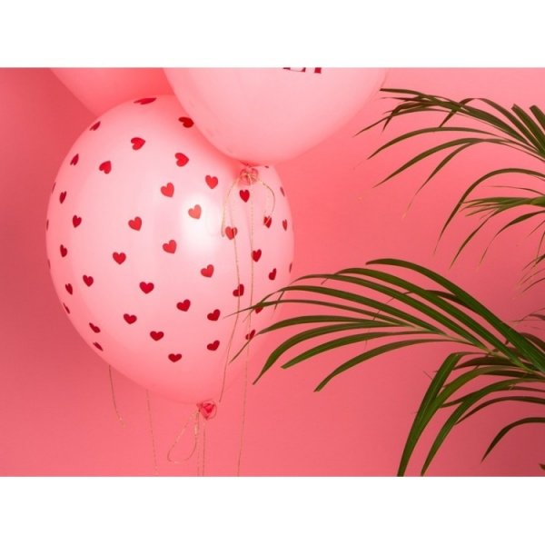 Ballonger Rosa med hj�rtan
