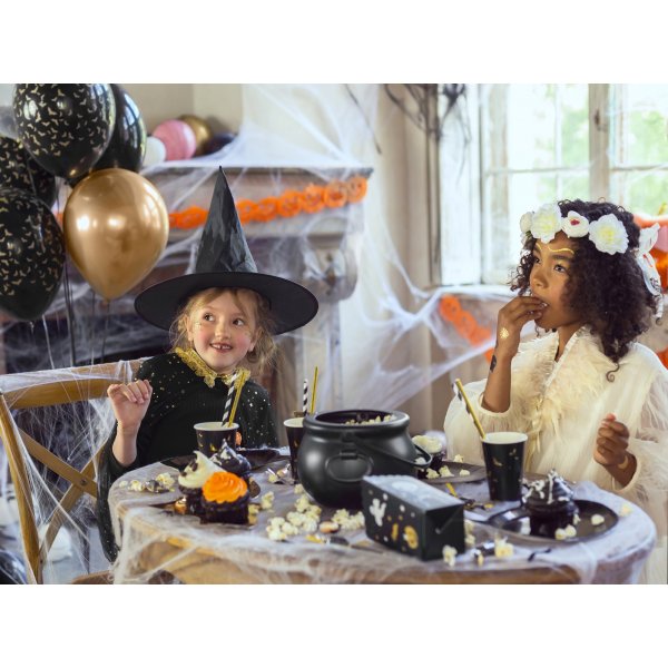 Papptallrikar - Black Cat - Pink Halloween - 6-pack