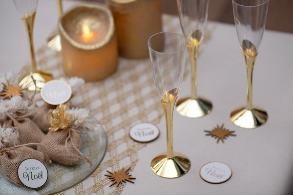 Champagneglas - 6-pack - Guld