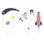 Cake toppers - Space Party - 7-pack