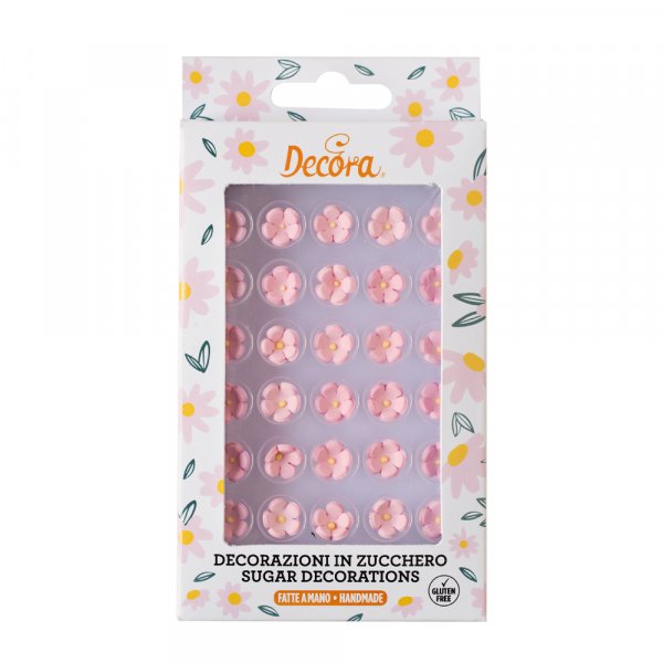 Sockerblommor - Rosa - 1 cm - 30 st Sockerblommor - Rosa - 1 cm - 30 st
