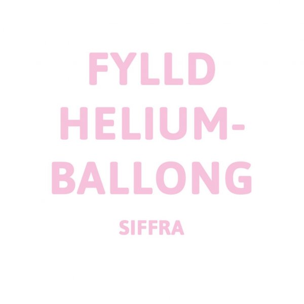 Fylld heliumballong - Storlek: Siffra - 1m