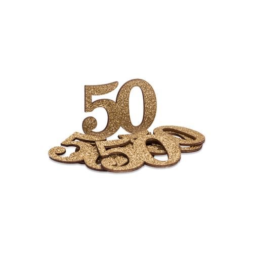 50 �r Bordsdekoration - Guld - 6-pack