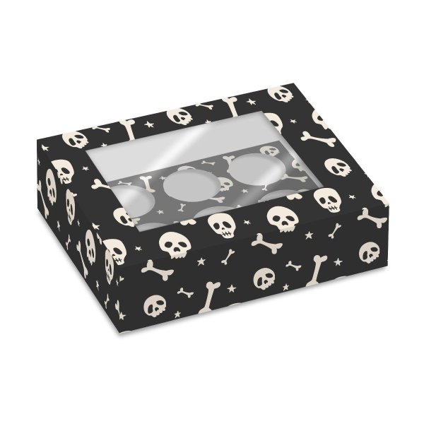 Cupcakebox Halloween Skeleton f�r 6 cupcakes - 2-pack