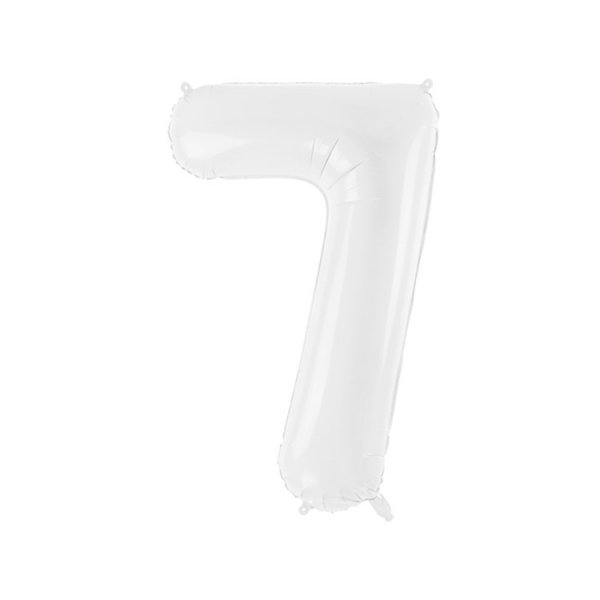 Sifferballonger vit, 86 cm