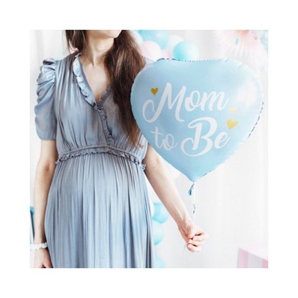 Folieballong Ljusbl� - Mom to Be