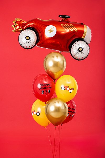 Ballongbukett - Happy Birthday - Racing - 6-pack Ballongbukett - Happy Birthday - Racing - 6-pack