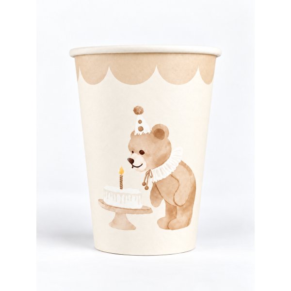 Pappmuggar - Birthday Bear - Lavenders Blue - 8-pack Pappmuggar - Birthday Bear - Lavenders Blue - 8-pack