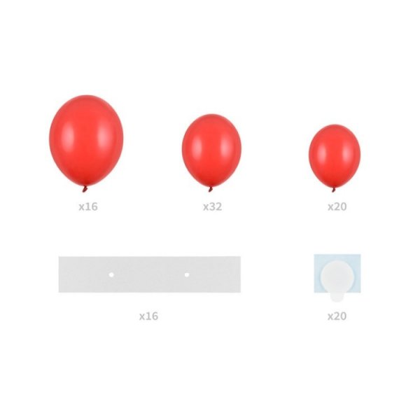 Ballonger Hj�rta med Ram - R�d