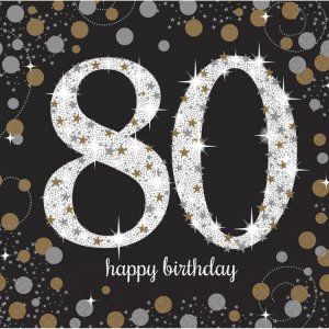 Servetter Sparkling 80 år