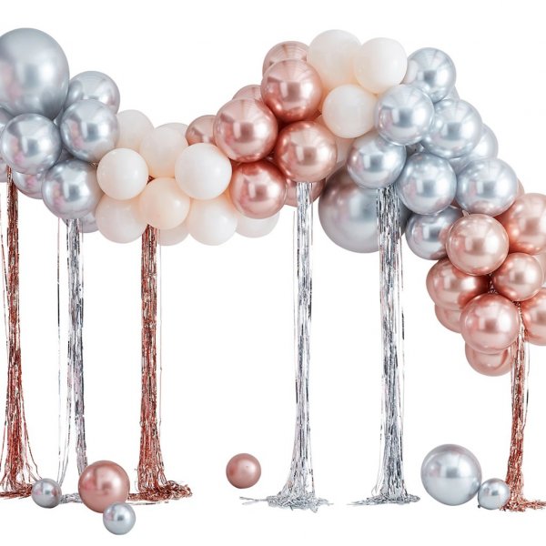 Ballongbåge med streamers - Metallics Ballongbåge med streamers - Metallics
