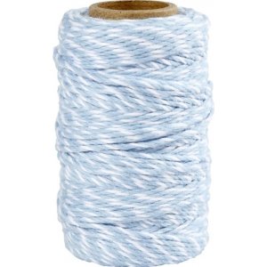 Bomullssn�re - Ljusbl�/Vit - 50 m