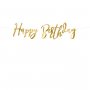 Girlang Happy Birthday Guld
