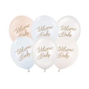 Ballonger Welcome Baby - Bl� mix - 30 cm