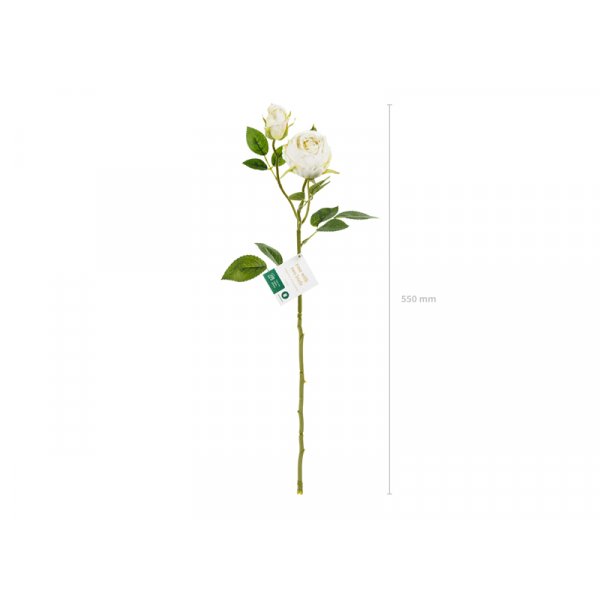 Konstgjord blomma ros - Ljuskr�m - 55 cm