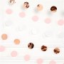 Girlang - Cirklar - Vit/Rosa/Rosguld - 6-pack
