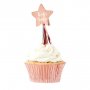 Cake picks - Twinkle Twinkle - Rosguld - 12-pack