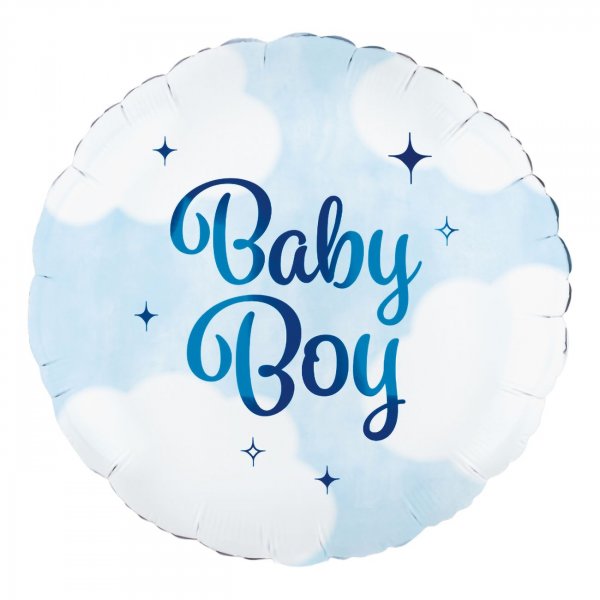Folieballong Baby Boy - Rund 46 cm Folieballong Baby Boy - Rund 46 cm