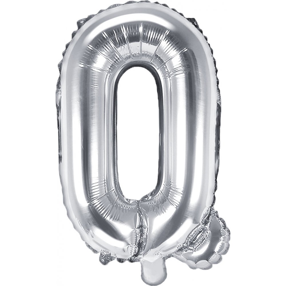 Bokstavsballonger – Silver – 35 cm – Bokstav: Q – Bokstavsballonger, Ballonger