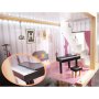 Docksk�p i MDF med LED-belysning 78 cm Vit inklusive 16 m�bler - Byggsats