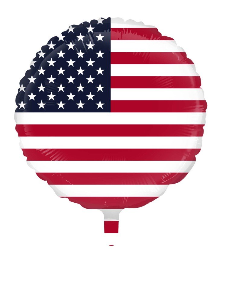 Folieballong – USA – 45 cm – Runda, Folieballonger, Ballonger