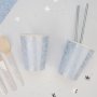 Pappmuggar - Iridescent Snowflake - 8-pack