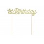 Cake Topper - 1st Birthday - Guld