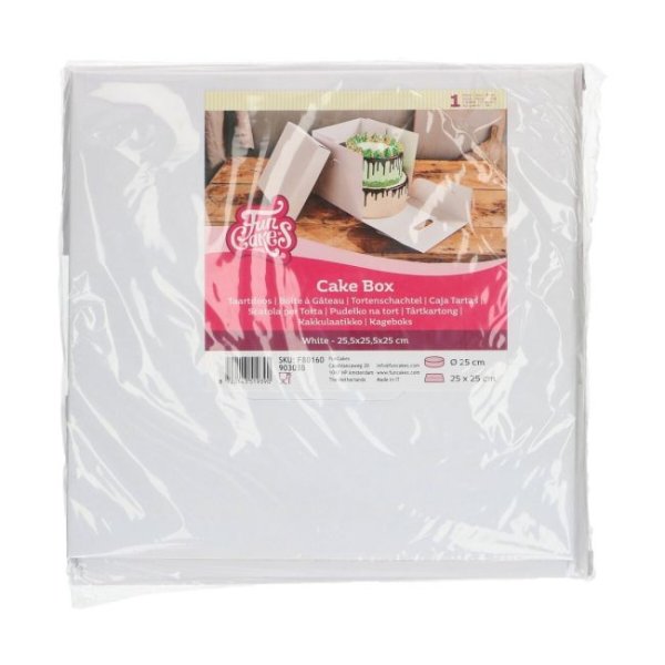T�rtkartong - Extra h�g - 25,5 x 25,5 x 25 cm - FunCakes