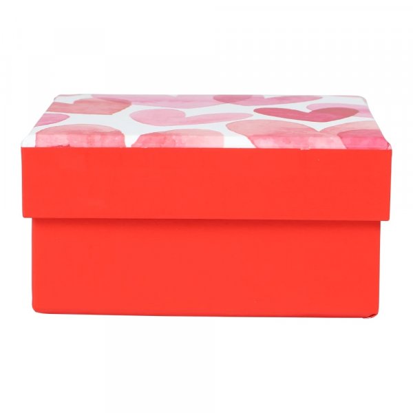 Presentask - Alla hj�rtans dag - Rosa/r�d - 10x10 cm