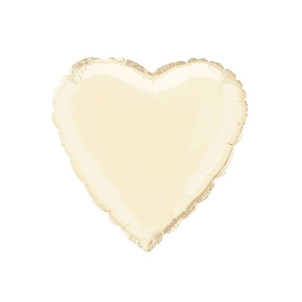 Folieballong Hj�rta beige