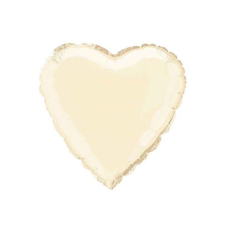 Folieballong Hjärta beige – Fyndhörnan