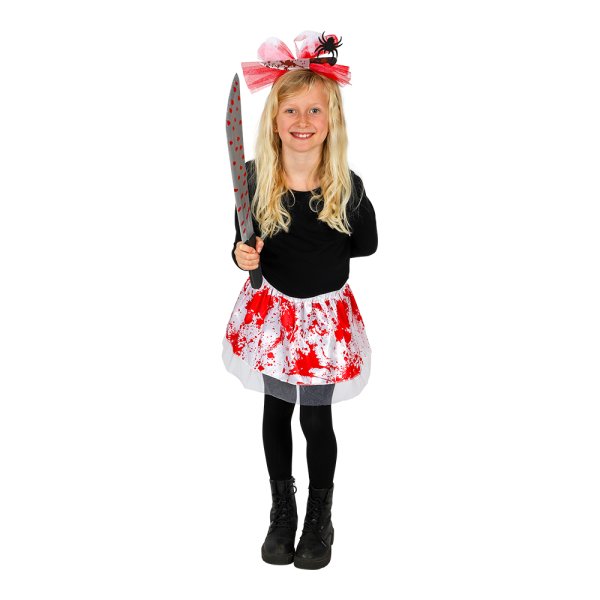 Blodig kjol med knivdiadem - 134-140 cm
