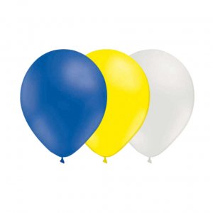 Ballonger - 15-pack - Blå/Gul/Vit