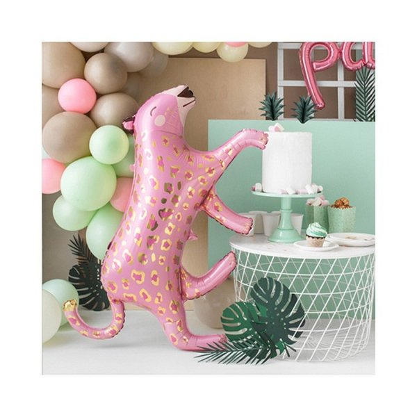 Folieballong Leopard Rosa