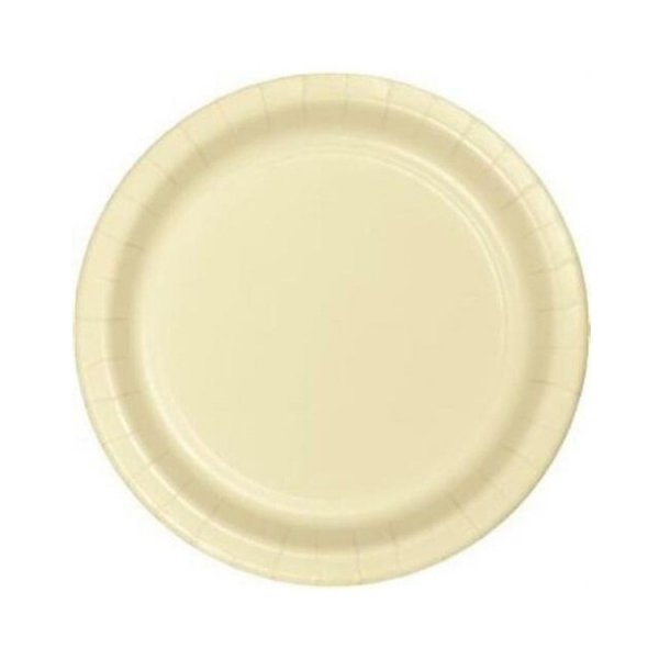 Papperstallrikar Ivory