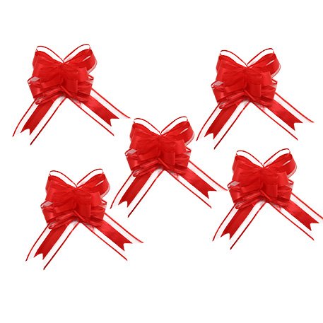 Dekorationsrosetter - R�d - 5-pack