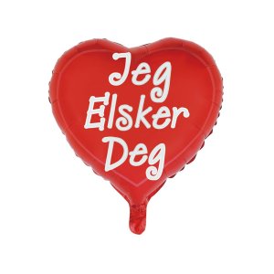 Folieballong - Jeg elsker deg - Hj�rtform - 46 cm