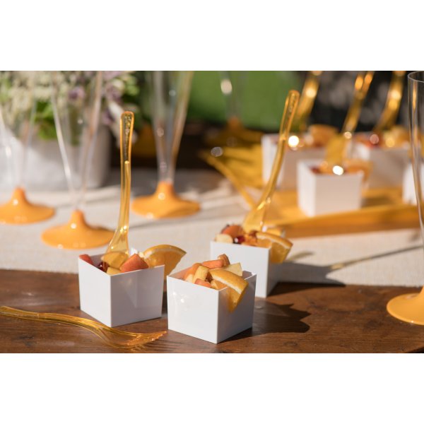 Mingeltillbehr - Minisnackskuber vit 6cl - 15-pack