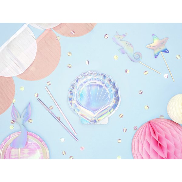 Papptallrikar - Snäcka - Mermaid Party - 6-pack Papptallrikar - Snäcka - Mermaid Party - 6-pack